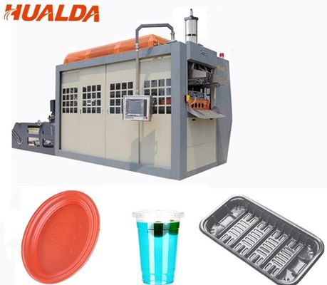 Disposable Plastic Cup Forming Machine 25 - 35 Stroke / Min Capacity PLC Control supplier