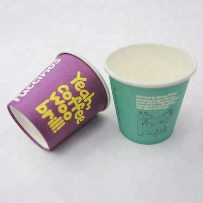 Custom logo print disposable paper water cup for hotel supplier