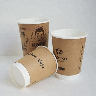 Custom logo print disposable paper water cup for hotel supplier