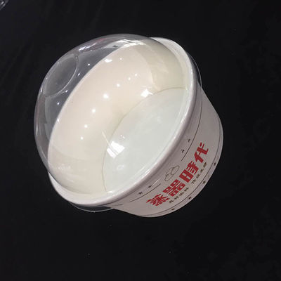 clear small food grade PP plastic round dome lid cap forming making machine for hot lunch bowl supplier