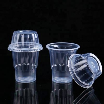 Cheap eco-friendly 10oz clear PET plastic cup for ice cream with lid supplier