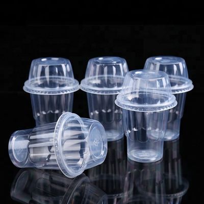 Cheap eco-friendly 10oz clear PET plastic cup for ice cream with lid supplier