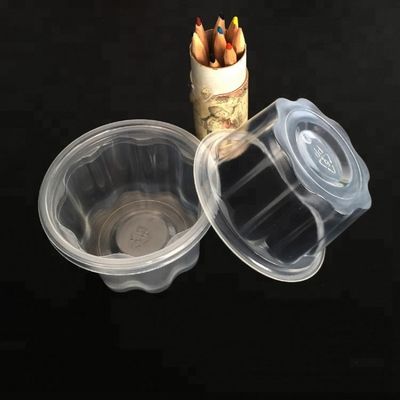 Cheap eco-friendly 10oz clear PET plastic cup for ice cream with lid supplier