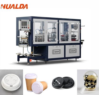 Automatic Disposable Plastic Lid Forming Machine 0.1 To 1.5 Mm Sheet Thickness supplier